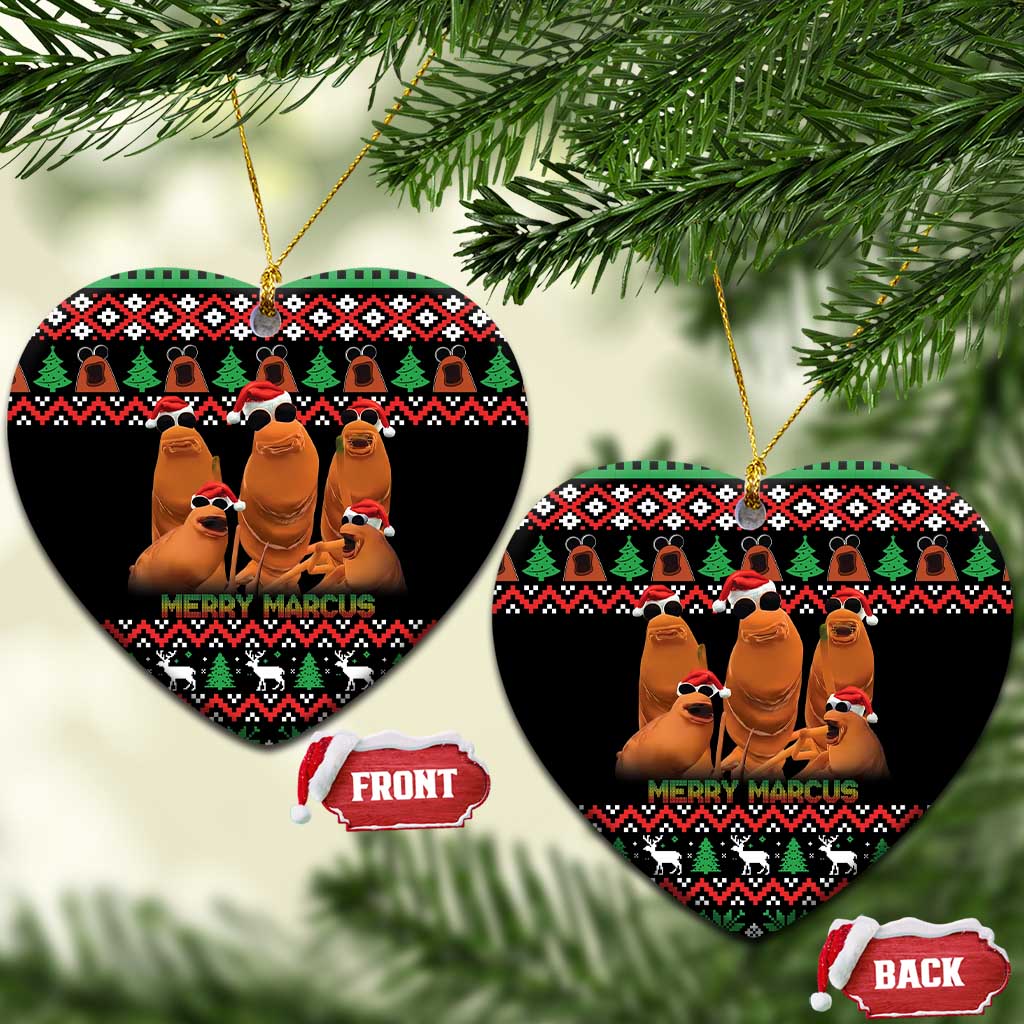 Marcus The Worm Christmas Ceramic Ornament Funny Gen Alpha Meme Slang - Wonder Print Shop