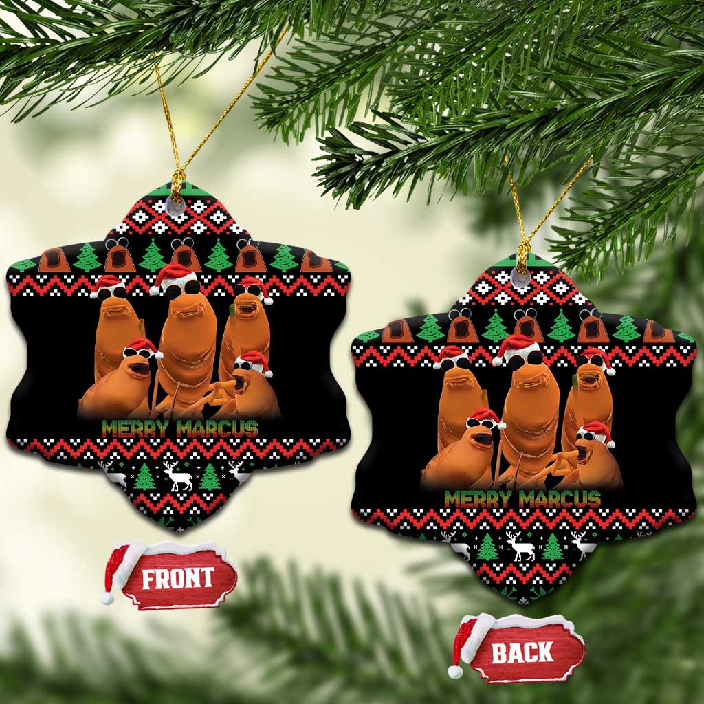 Marcus The Worm Christmas Ceramic Ornament Funny Gen Alpha Meme Slang - Wonder Print Shop