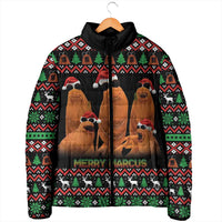 Marcus The Worm Christmas Padded Jacket Funny Gen Alpha Meme Slang - Wonder Print Shop