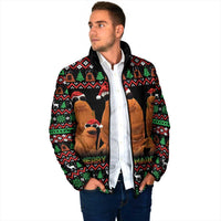 Marcus The Worm Christmas Padded Jacket Funny Gen Alpha Meme Slang - Wonder Print Shop