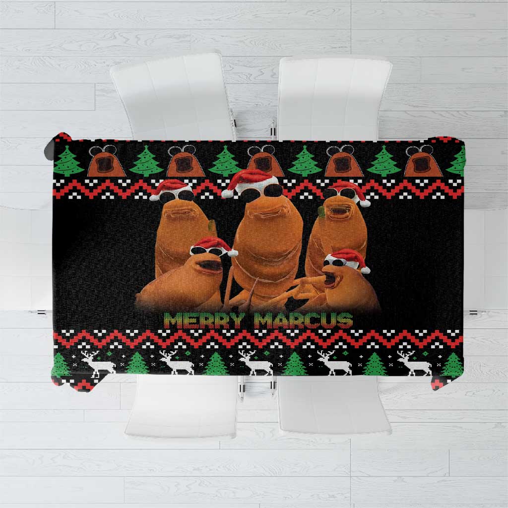 Marcus The Worm Christmas Tablecloth Funny Gen Alpha Meme Slang - Wonder Print Shop