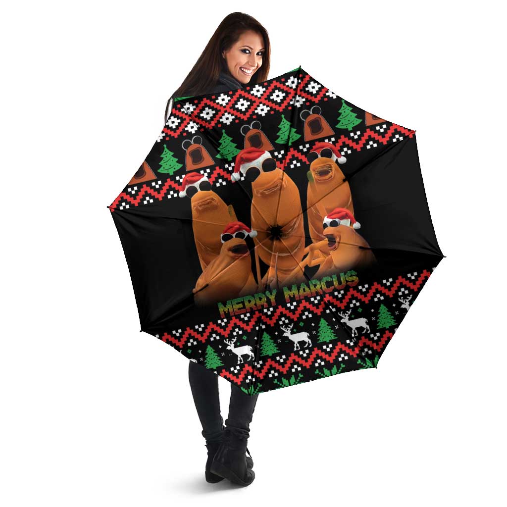 Marcus The Worm Christmas Umbrella Funny Gen Alpha Meme Slang - Wonder Print Shop