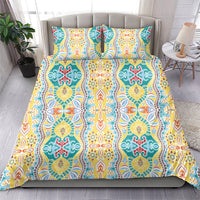 Indian Mandala Pattern Bedding Set Yellow Geometric Floral Mandala