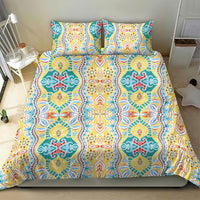 Indian Mandala Pattern Bedding Set Yellow Geometric Floral Mandala