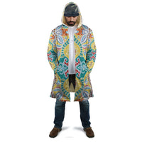 Indian Mandala Pattern Cloak Yellow Geometric Floral Mandala