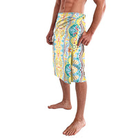 Indian Mandala Pattern Lavalava Yellow Geometric Floral Mandala