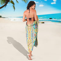Indian Mandala Pattern Sarong Yellow Geometric Floral Mandala