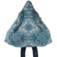 Indian Mandala Pattern Cloak Blue Geometric Floral Mandala