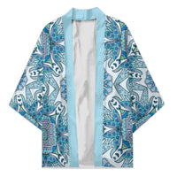Indian Mandala Pattern Kimono Blue Geometric Floral Mandala