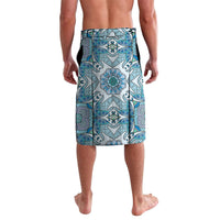 Indian Mandala Pattern Lavalava Blue Geometric Floral Mandala