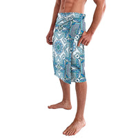 Indian Mandala Pattern Lavalava Blue Geometric Floral Mandala