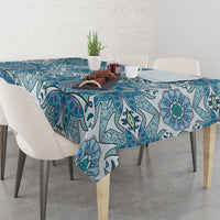 Indian Mandala Pattern Tablecloth Blue Geometric Floral Mandala