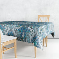 Indian Mandala Pattern Tablecloth Blue Geometric Floral Mandala