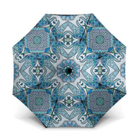 Indian Mandala Pattern Umbrella Blue Geometric Floral Mandala