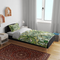 Indian Mandala Pattern Bedding Set Green Geometric Floral Mandala