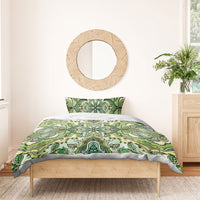 Indian Mandala Pattern Bedding Set Green Geometric Floral Mandala