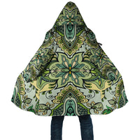Indian Mandala Pattern Cloak Green Geometric Floral Mandala