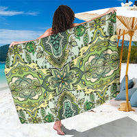Indian Mandala Pattern Sarong Green Geometric Floral Mandala