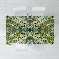 Indian Mandala Pattern Tablecloth Green Geometric Floral Mandala