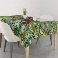 Indian Mandala Pattern Tablecloth Green Geometric Floral Mandala