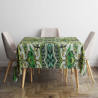 Indian Mandala Pattern Tablecloth Green Geometric Floral Mandala
