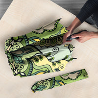 Indian Mandala Pattern Umbrella Green Geometric Floral Mandala
