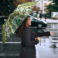 Indian Mandala Pattern Umbrella Green Geometric Floral Mandala