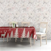 Sweden Christmas Tablecloth God Jul Nordic Julbock - Wonder Print Shop