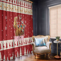 Sweden Christmas Window Curtain God Jul Nordic Julbock - Wonder Print Shop