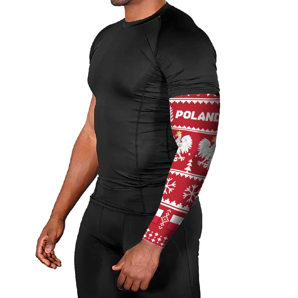 Poland Christmas Arm Sleeves Emblem With Flag Style - Wonder Print Shop
