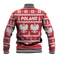 Poland Christmas Baseball Jacket Emblem With Flag Style - Wonder Print Shop