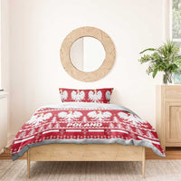 Poland Christmas Bedding Set Emblem With Flag Style - Wonder Print Shop