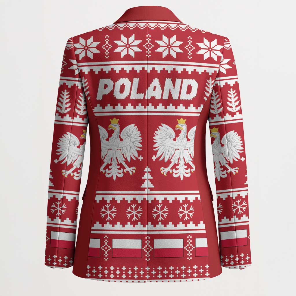 Poland Christmas Blazer Emblem With Flag Style - Wonder Print Shop