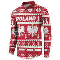 Poland Christmas Button Sweatshirt Emblem With Flag Style - Wonder Print Shop