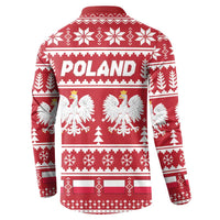 Poland Christmas Button Sweatshirt Emblem With Flag Style - Wonder Print Shop