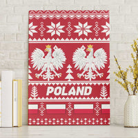Poland Christmas Canvas Wall Art Emblem With Flag Style - Wonder Print Shop