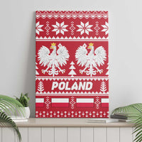 Poland Christmas Canvas Wall Art Emblem With Flag Style - Wonder Print Shop