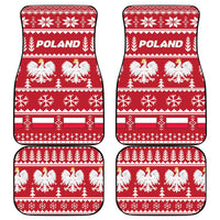 Poland Christmas Car Mats Emblem With Flag Style - Wonder Print Shop