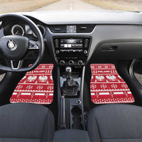 Poland Christmas Car Mats Emblem With Flag Style - Wonder Print Shop