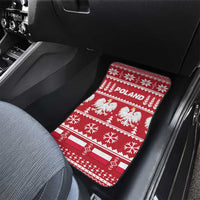 Poland Christmas Car Mats Emblem With Flag Style - Wonder Print Shop