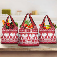 Poland Christmas Grocery Bag Emblem With Flag Style - Wonder Print Shop