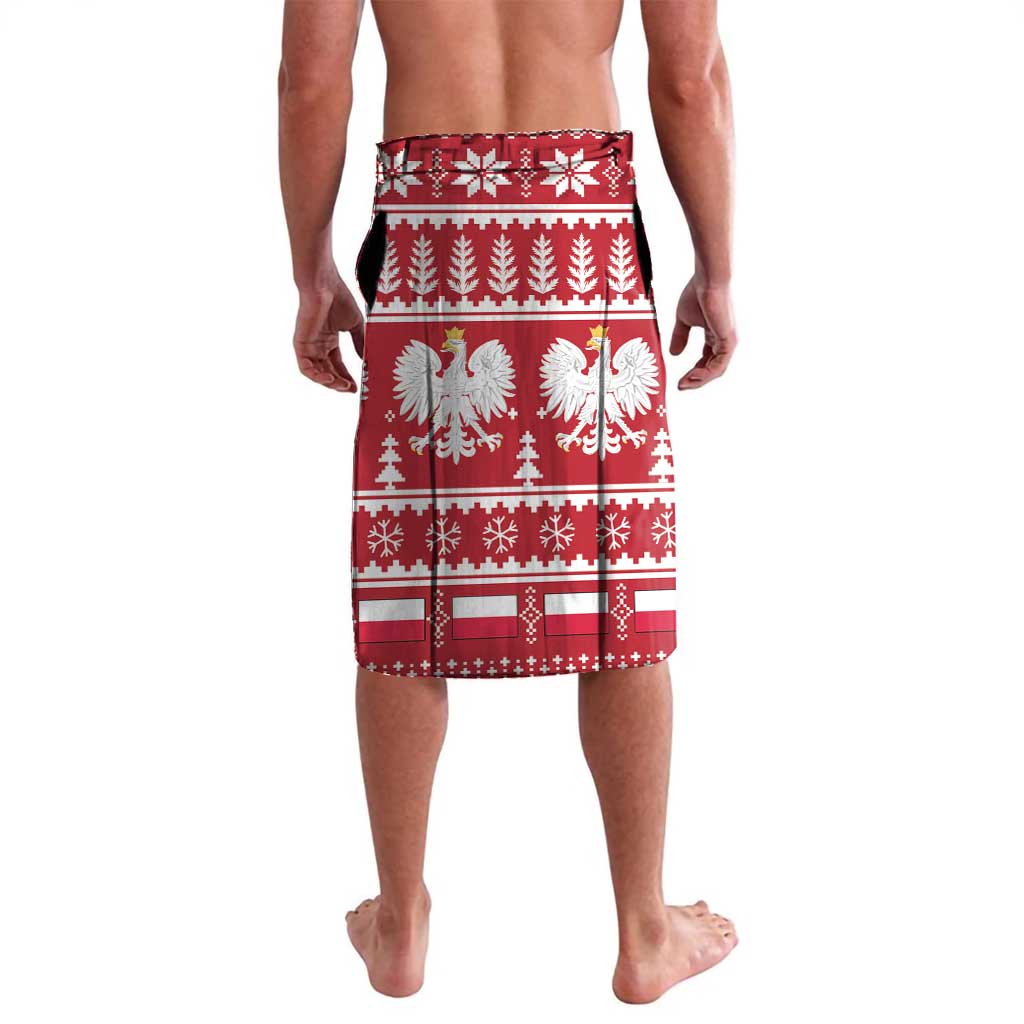 Poland Christmas Lavalava Emblem With Flag Style - Wonder Print Shop