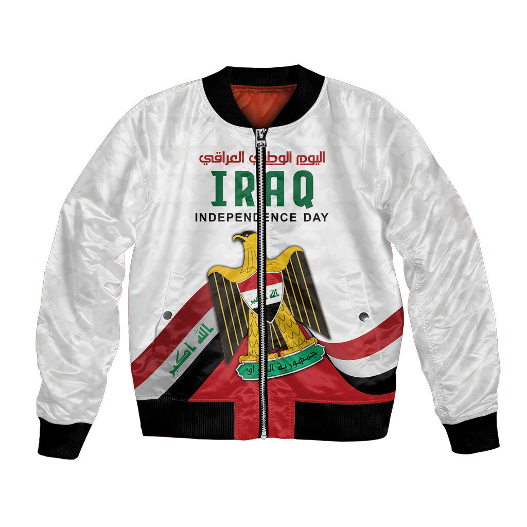 Iraq Independence Day Bomber Jacket Coat Of Arms With Flag Style