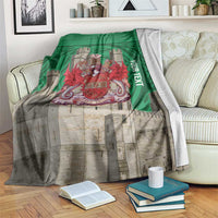 Personalized Caernarfonshire Wales Blanket Caernarfon Castle and Emblem Celtic Style - Wonder Print Shop