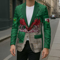 Personalized Caernarfonshire Wales Blazer Caernarfon Castle and Emblem Celtic Style - Wonder Print Shop