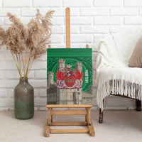 Personalized Caernarfonshire Wales Canvas Wall Art Caernarfon Castle and Emblem Celtic Style - Wonder Print Shop