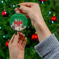 Personalized Caernarfonshire Wales Ceramic Ornament Caernarfon Castle and Emblem Celtic Style - Wonder Print Shop