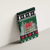 Caernarfonshire Wales Christmas Canvas Wall Art Caernarfon Castle Red Dragon - Wonder Print Shop
