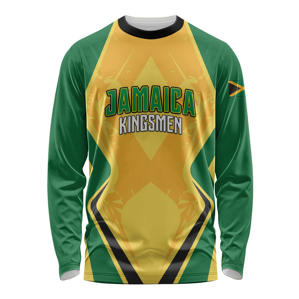 Custom Jamaica Cricket Long Sleeve Shirt Kingsmen Go For Glory