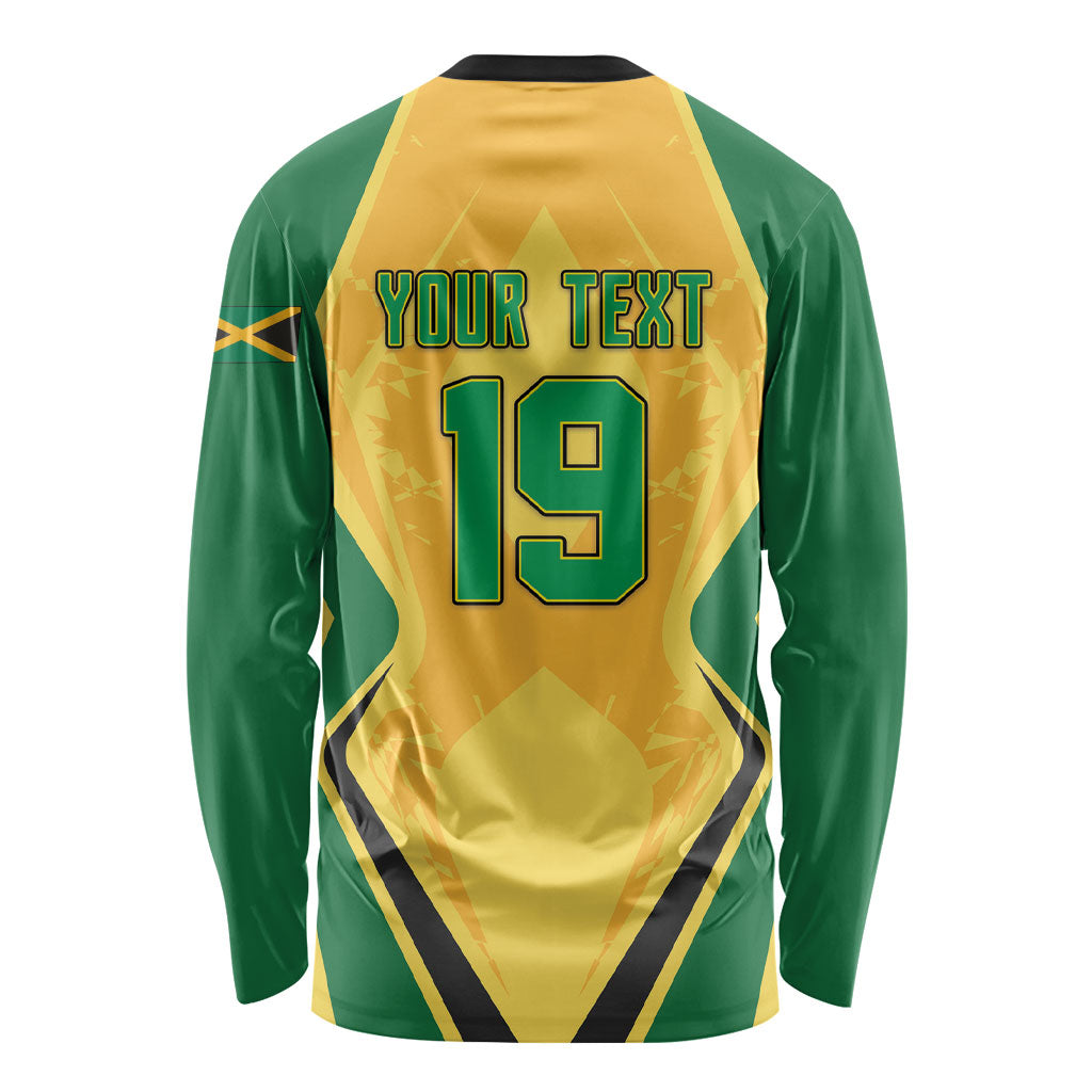 Custom Jamaica Cricket Long Sleeve Shirt Kingsmen Go For Glory